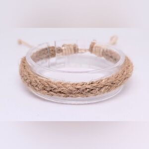 Bracelet‎ braided rope brown new e12